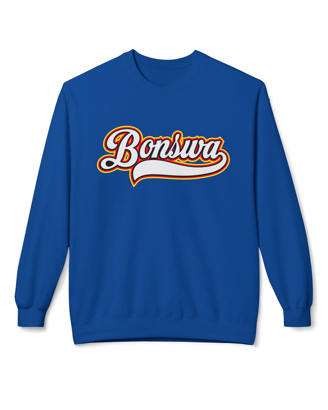 Exclusive Bonswa Sweatshirt Embracing Haitian Greetings with Style Unisex Midweight Softstyle Fleece Crewneck Sweatshirt - CreoleSizzle