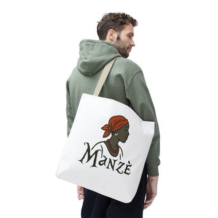 Manzè Limited Edition Heritage Tote Empowering Haitian Women Design - CreoleSizzle