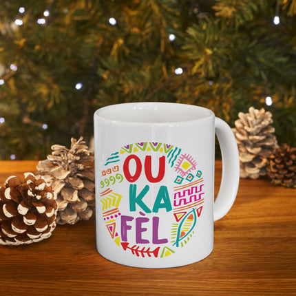 Ou Ka Fè’l Limited Heritage Edition Ceramic Mug Creole Affirmation Design - CreoleSizzle
