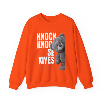 Knock Knock Se Kiyes Sweatshirt Haitian Creole Humor Cozy & Bold Design Bold Haitian Pride Shirt for Cultural Heritage - CreoleSizzle