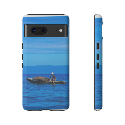Haitian Fisherman Phone Case – Coastal Art Design – Durable, Stylish Caribbean Inspired Case - CreoleSizzle