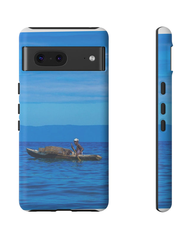 Haitian Fisherman Phone Case – Coastal Art Design – Durable, Stylish Caribbean Inspired Case - CreoleSizzle