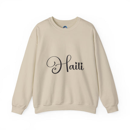 Haiti in Script Stylish Haiti Crewneck Sweatshirt Limited Artist Edition | Heritage Apparel