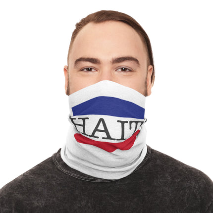 Haiti Pride Badge Classic Flag Scarf Everyday Roots Tube Scarf Lightweight Neck Gaiter