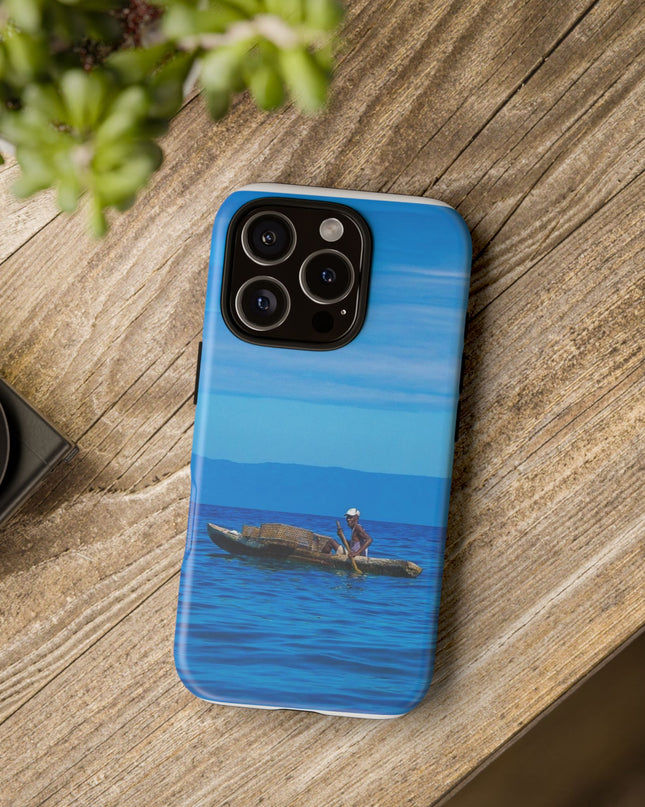 Haitian Fisherman Phone Case – Coastal Art Design – Durable, Stylish Caribbean Inspired Case - CreoleSizzle