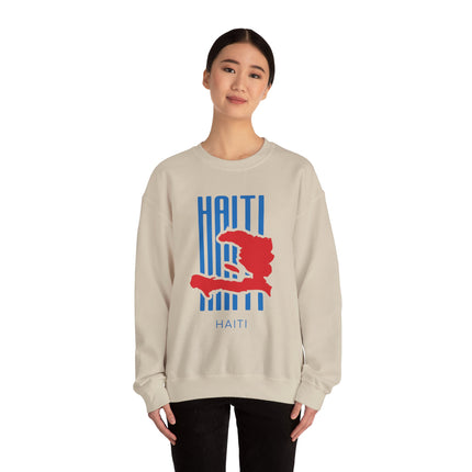 Bold Identity Haiti Pride Crewneck Sweatshirt Diaspora Heritage Series Unisex Premium Streetwear