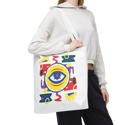 Vodou Eye Haitian Spiritual Art Tote Afro-Haitian Mysticism Design - CreoleSizzle