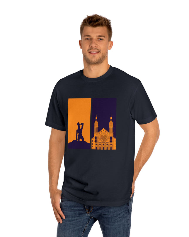 Ayiti Doubled: Shadowed Legacy Sweatshirt | Dual Heritage Graphic, Haitian Roots Apparel, Cityscape Adventure Unisex Tee