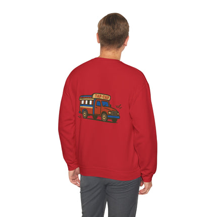 The Tap-Tap Chronicles Haitian Street Vibes Sweatshirt Caribbean Heritage Series Unisex Heavy Blend™ Crewneck