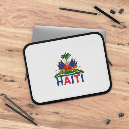 Haiti in Color Crayon Flag Heritage Laptop Sleeve Limited Culture Edition - CreoleSizzle