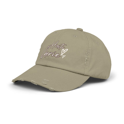 Haiti Cherie Distressed Cotton Hat – Celebrate Haitian Pride in Style - CreoleSizzle