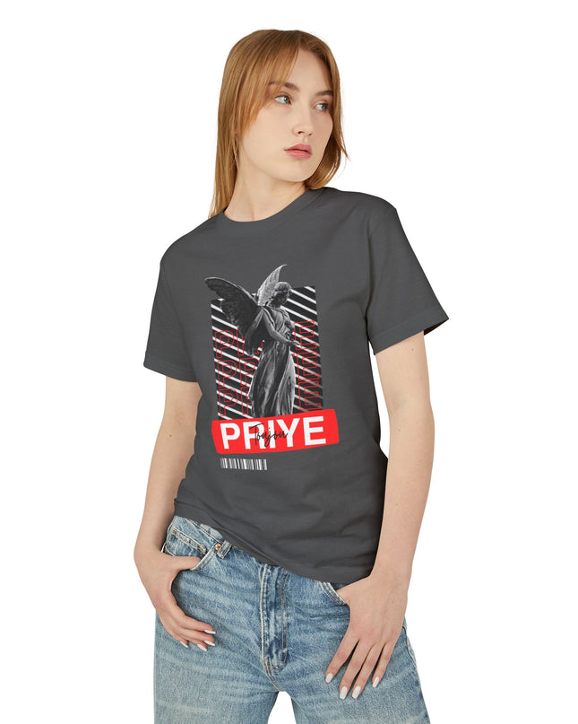 Toujou Priye T-Shirt Haitian Christian Faith Design Pray Always Sustainable & Durable Unisex Garment-Dyed Heavyweight Cotton Tee - CreoleSizzle