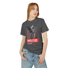 Toujou Priye T-Shirt Haitian Christian Faith Design Pray Always Sustainable & Durable Unisex Garment-Dyed Heavyweight Cotton Tee