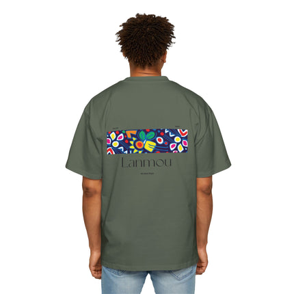 Lanmou Love Oversized Tee Haitian Heritage Streetwear, Trendy Layering Piece Unisex Premium Casual T-Shirt Haitian Street Vibes Graphic on Back