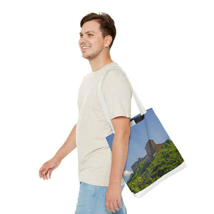 Haitian Citadelle Laferrière Tote Bag – Historical Haiti Travel Bag – Durable All-Over Print Shopping Bag - CreoleSizzle