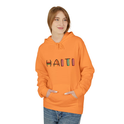 Haiti Pride Graphic Hoodie Unisex Fleece Comfortwear for Cultural Expression & Everyday Style