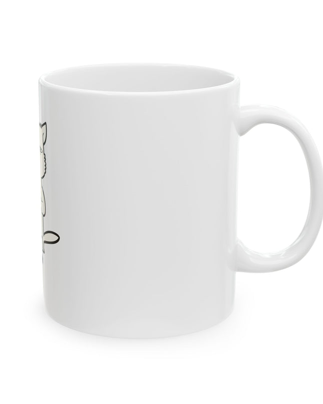 Mimi the Cat Mug - Haitian Coffee Lover Ceramic Cup - Funny Creole Design for Tea & Café Fans Ceramic Mug, (11oz, 15oz) - CreoleSizzle