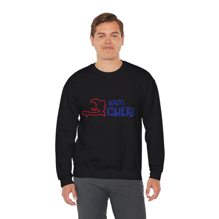 Haiti Chéri Tropical Island Nostalgia Sweatshirt Playful Heritage Design Unisex Cozy Crewneck Sweatshirt