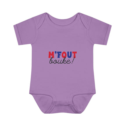 M'FOUT Bouke!™ Baby Bodysuit Creole Humor for Little Trendsetters Ultra-Soft Infant Onesie Perfect Baby Shower Gift