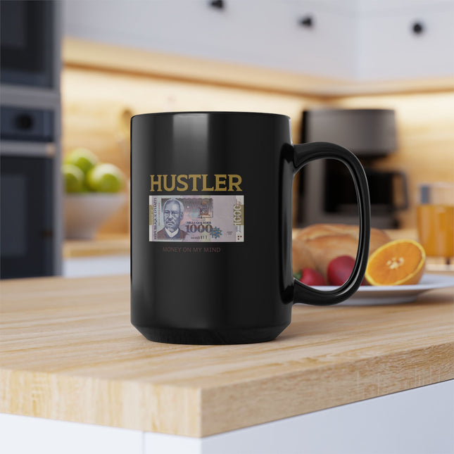 Hustler 1000 Goud and The Heritage Grind Limited Edition 15oz Premium Coffee Mug