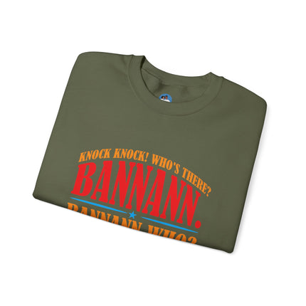 Bannann Peze Crewneck Sweatshirt  A Playful Nod to Haitian Humor and Flavor - CreoleSizzle