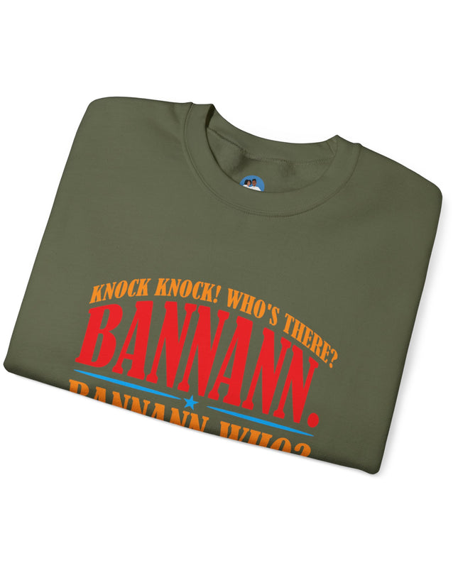 Bannann Peze Crewneck Sweatshirt  A Playful Nod to Haitian Humor and Flavor - CreoleSizzle