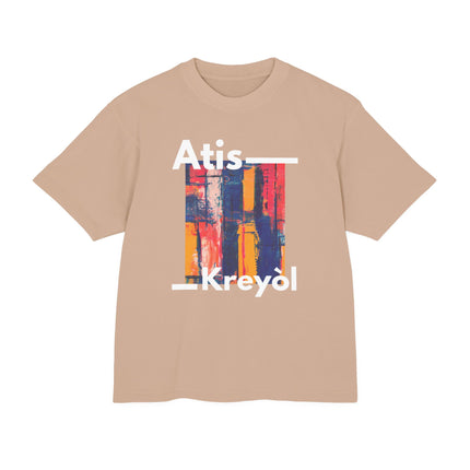 Atis Kreyòl Artistic Haitian T-Shirt Celebrate Haitian Creativity Bold Cultural Fashion Durable and Stylish Unisex Urban Heavy Tee - CreoleSizzle