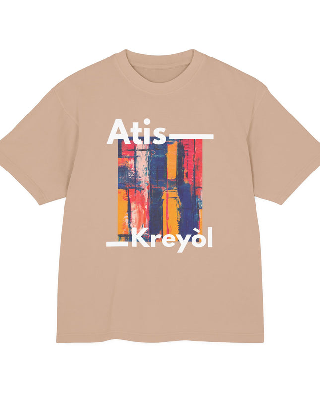 Atis Kreyòl Artistic Haitian T-Shirt Celebrate Haitian Creativity Bold Cultural Fashion Durable and Stylish Unisex Urban Heavy Tee - CreoleSizzle