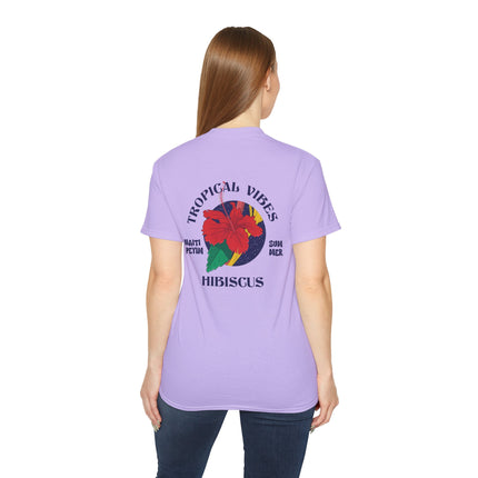 Tropical Vibes Tee Hibiscus Spirit Edition Caribbean-Inspired Graphic T-Shirt Unisex Summer Wear