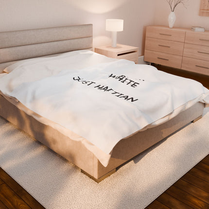 No Black. No White. Just Haitian. Premium Plush Blanket Unity and Identity Statement Piece - CreoleSizzle