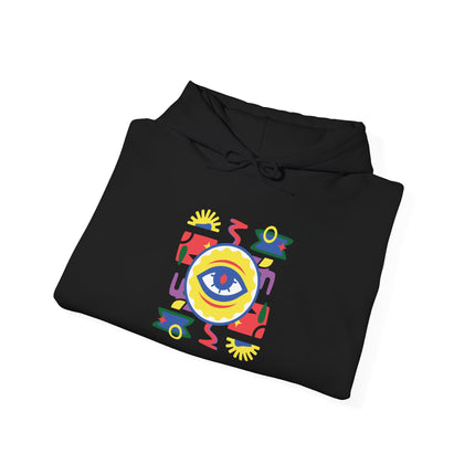The Watchful Spirit Creole Eye Protection Hoodie Afro-Haitian Heritage Series Unisex Heavy Blend Sweatshirt