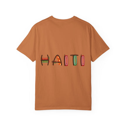 Lakou Vibrance Cultural Pride T-Shirt Haiti Heritage Collection  Unisex Garment-Dyed Tee Haitian Street Vibes Graphic on Back