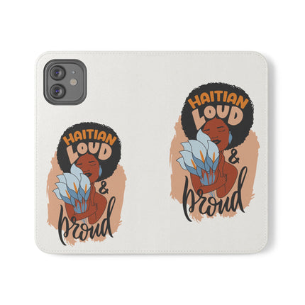 Haitian Loud and Proud Limited Heritage Edition Tee Flip Cases Stylish Phone Wallet Cultural Power Statement