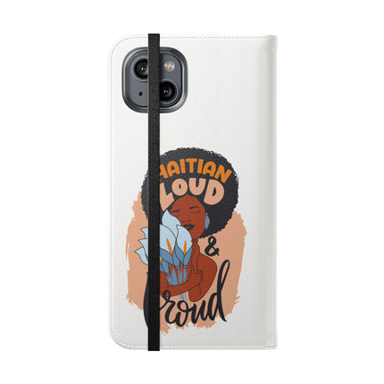 Haitian Loud and Proud Limited Heritage Edition Tee Flip Cases Stylish Phone Wallet Cultural Power Statement