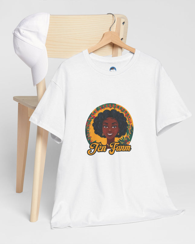 Jèn Fanm Haitian T-Shirt – Bold, Beautiful, and Unapologetically You Inspirational Unisex Heavy Cotton Tee with Haitian Design - CreoleSizzle