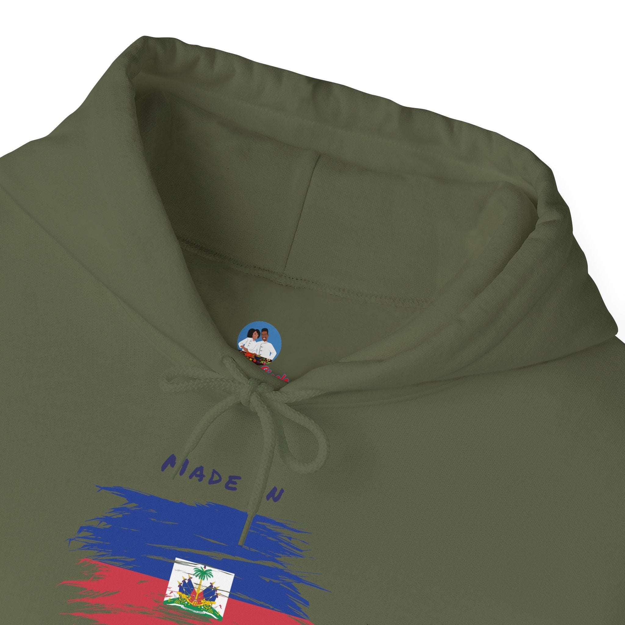 Made in Haiti Hoodie – Haitian Flag Unisex Heavy Blend Sweatshirt – Cozy Cultural Apparel