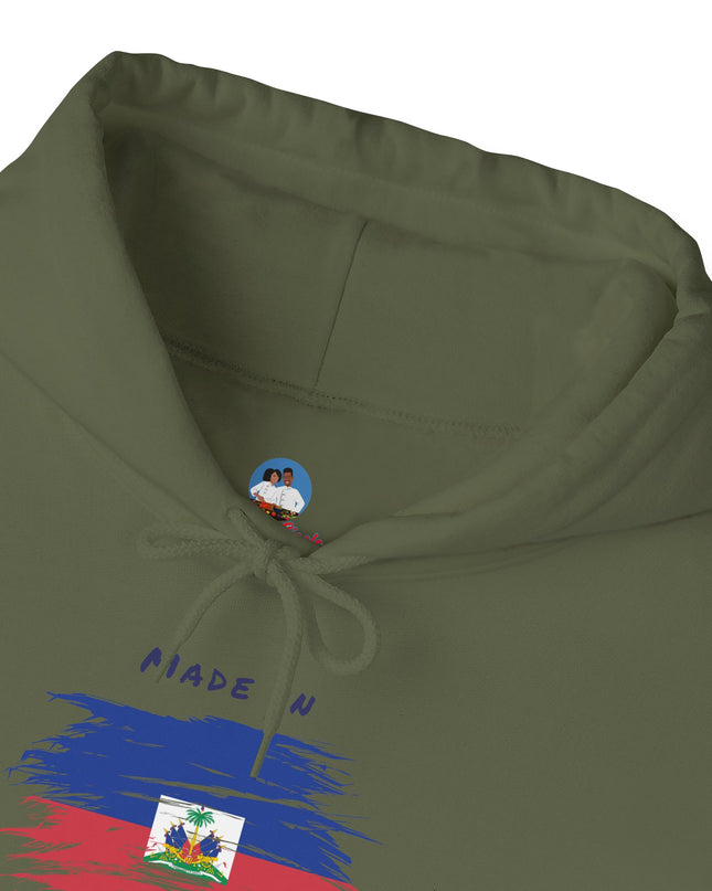 Made in Haiti Hoodie – Haitian Flag Unisex Heavy Blend Sweatshirt – Cozy Cultural Apparel - CreoleSizzle