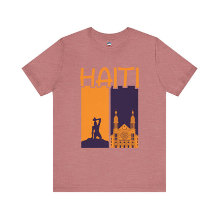Faith & Freedom Dual Icon Tee Haitian Heritage Series Unisex Premium Jersey Haiti Graphic Tee
