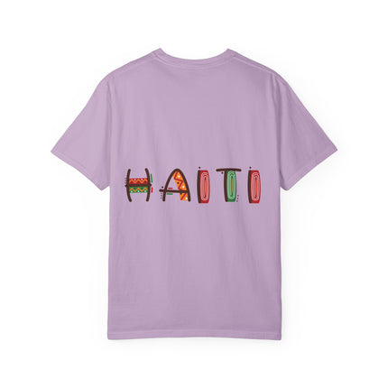 Lakou Vibrance Cultural Pride T-Shirt Haiti Heritage Collection  Unisex Garment-Dyed Tee Haitian Street Vibes Graphic on Back