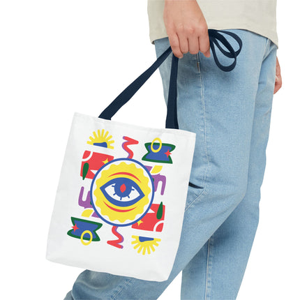 Vodou Eye Haitian Spiritual Art Tote Afro-Haitian Mysticism Design - CreoleSizzle