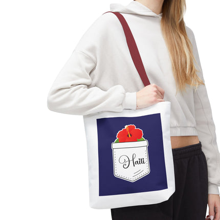 Hibiscus Haiti Limited Edition Heritage Tote Bag Tropical Elegance Design - CreoleSizzle