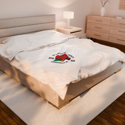 Tropical Vibes Hibiscus Premium Plush Blanket Caribbean Summer Haitian Coastal Spirit - CreoleSizzle