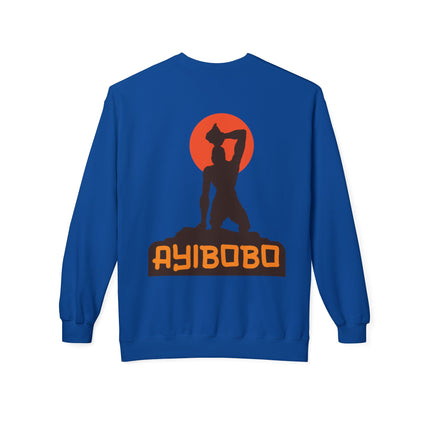 Ayibobo Legacy Spiritual Haitian Heritage Crewneck Sweatshirt Afro-Spiritual Series Unisex Midweight Fleece