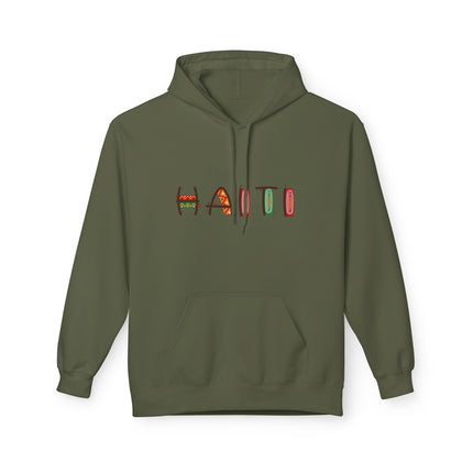 Haiti Pride Graphic Hoodie Unisex Fleece Comfortwear for Cultural Expression & Everyday Style