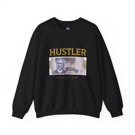 Haitian Hustler Crewneck Sweatshirt Unisex Entrepreneur Streetwear Bold Banknote Graphic Pullover