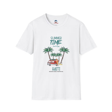 Summer Time in Haiti Sweatshirt Tropical Palm & Surf Van Graphic Caribbean Vibes Pullover Beach Life Travel & Vacation Vibes T-Shirt