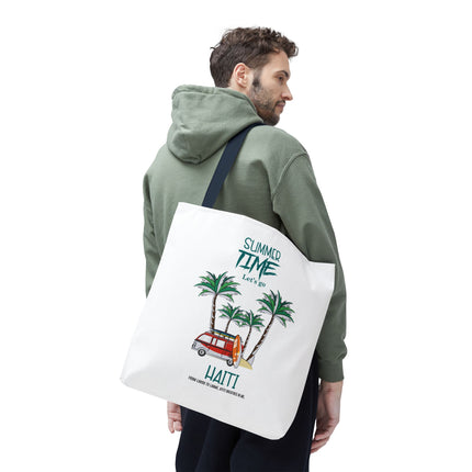 Summer Time Haiti Limited Edition Tropical Design Tote Haitian Beach Vibes - CreoleSizzle