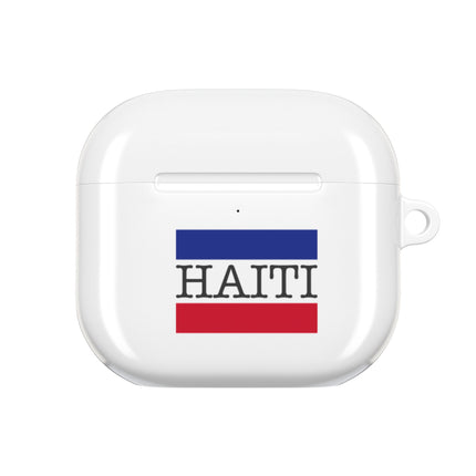 Haitian Flag and Name Minimalist National Pride AirPods Case Everyday Heritage Edition