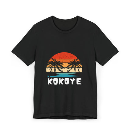 Kokoye Tropical Haitian T-Shirt Caribbean Culture & Coconut Beach Vibes Haitian Culture Soft Cotton Classic Fit Unisex Jersey T-Shirt - CreoleSizzle