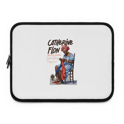 Catherine Flon Stitching the Flag of Freedom Haitian Heritage of the Revolution Laptop Sleeve - CreoleSizzle